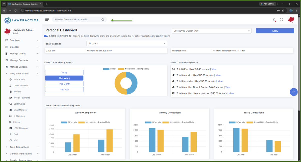 LawPractica - Global Search
